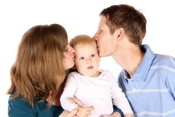 Lycklig kaukasiska familj — Stockfoto