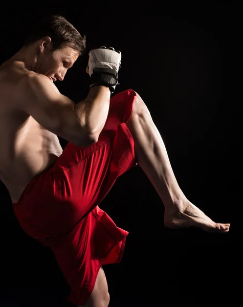 Caucasian male fighter — Stock Photo, Image