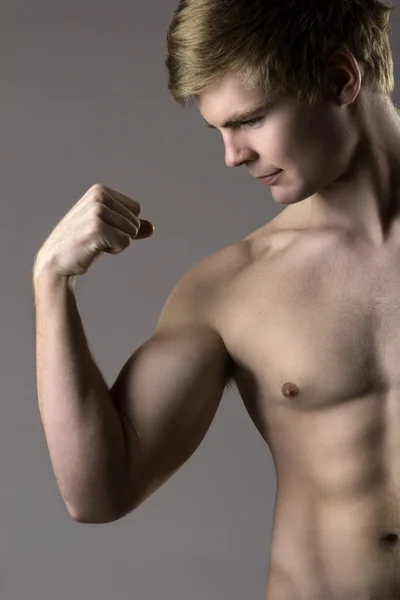 Muscular caucasian man