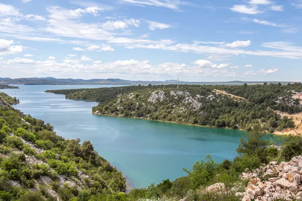 Kroatiska bay, Adriatiska havet kanal Stockfoto