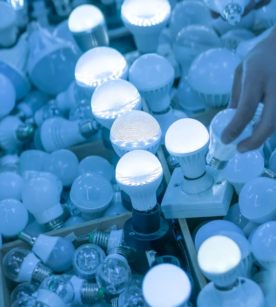 Biraz led lambalar mavi ışık bilim ve teknoloji bilgi — Stok fotoğraf