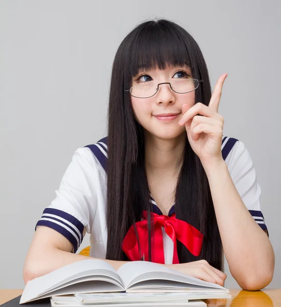 Girl in school uniform — Stock Photo, Image