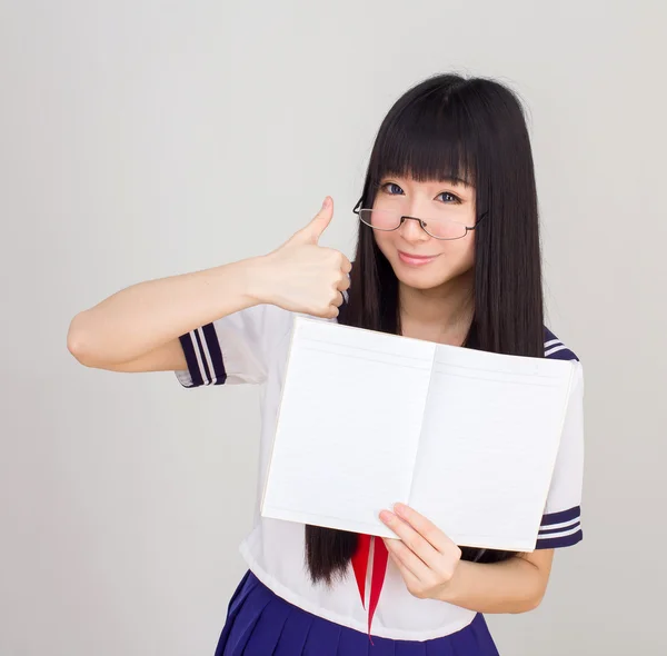 Girl showing okey — Stock Photo, Image