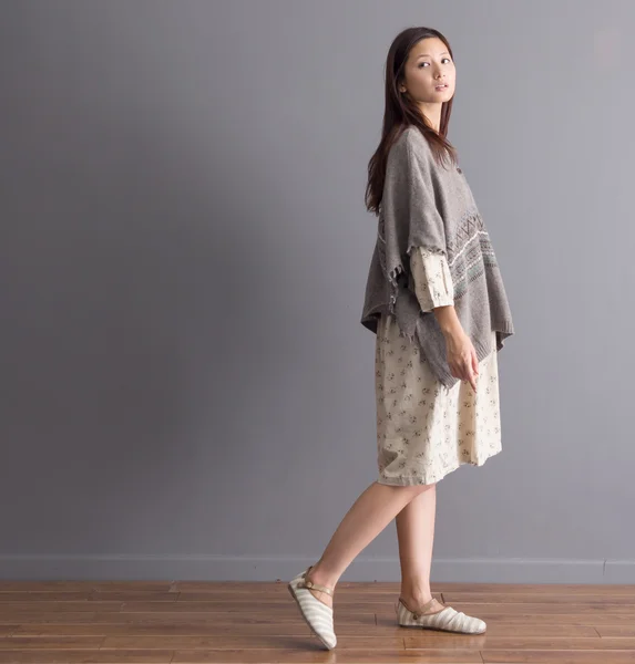Mori Girl asijské ženy modelu designový styl Stock Obrázky