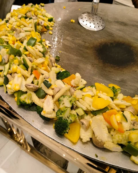 Una Imagen Verduras Fritas Con Enfoque Selectivo — Foto de Stock