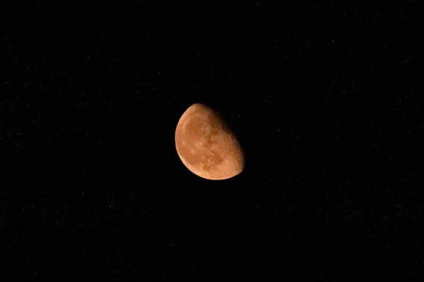 Luna Cielo Negro — Foto de Stock