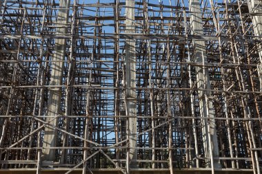 Arka plan ağaç iskele