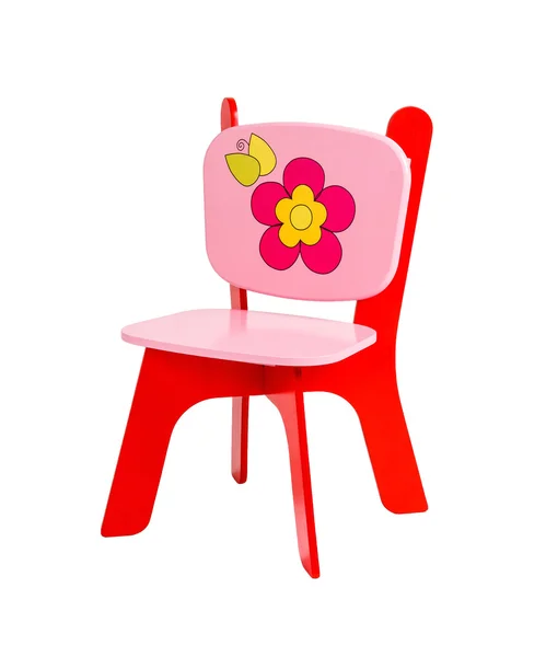 Wooden kiddie chair — Stock Photo, Image