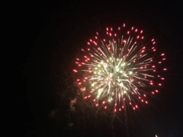 Fuegos Artificiales Colores Borrosos Noche Fondos Para Diseño Gráfico Vacaciones —  Fotos de Stock