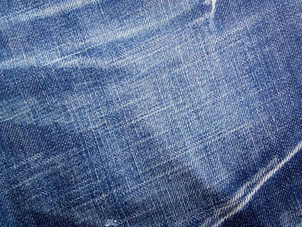 Fondo Denim Azul Con Hermosos Patrones Estilo Vintage Cerrar Textura —  Fotos de Stock
