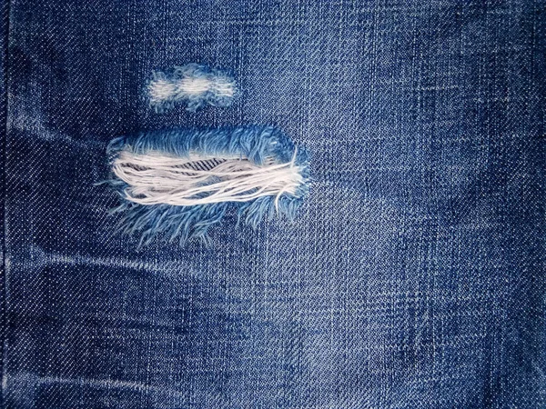 Fondo Denim Azul Con Hermosos Patrones Estilo Vintage Cerrar Textura — Foto de Stock