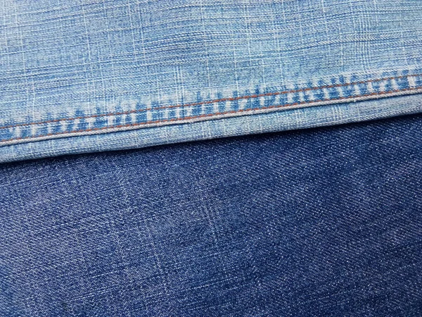 Blå Denim Bakgrund Med Vackra Mönster Vintage Stil Närbild Jean — Stockfoto