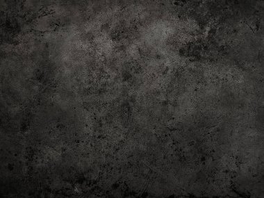 Grafik tasarımı veya duvar kâğıdı için klasik tarzda koyu çimento duvar arkaplanı. Beton zemin eski bir konsepte göre yaşlanmış..