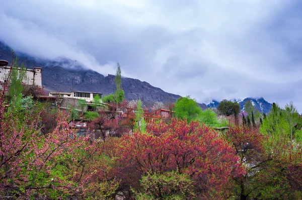 Beautiful Landscape of Hunza Valley in Autumn season. Northern Area of Pakistan — Stock Photo, Image