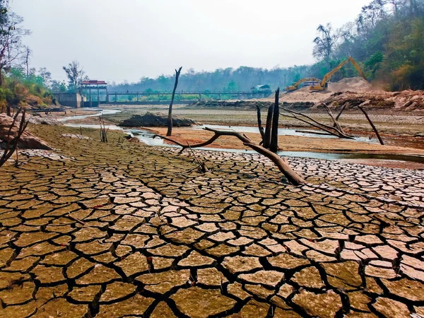 Dürre zerstörte Wüstenlandschaft — Stockfoto