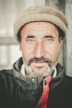 SKARDU, PAKISTAN - APRIL 17: An unidentified old man in a village in the south of Skardu, April 17, 2015 in Skardu, Pakistan with a population of more than 150 million people.