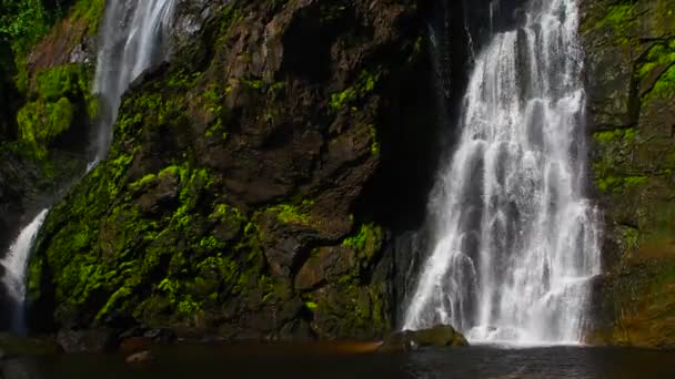 Landscape Flowing Water Khlong Lan Waterfall Kamphaeng Phet Province Deep — Stock Video