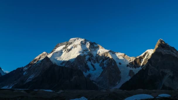 Mont Найвища Гора Позаду Льодовика Балторо Base Camp Pakistan — стокове відео