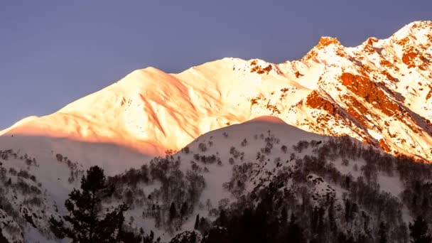 Nanga Parbat Mountain Glacier View Fairy Meadows Valley Beautiful Winter — Stock Video