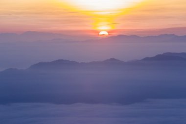 Şafakta renkli bulutlar