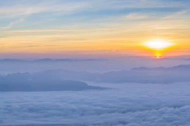 Şafakta renkli bulutlar
