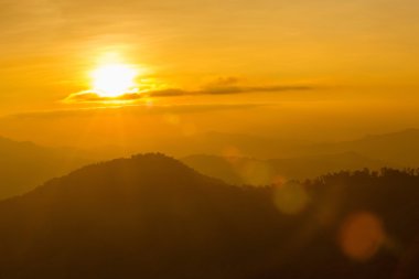 Sunset mountain üzerinde