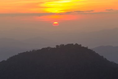 Sunset mountain üzerinde