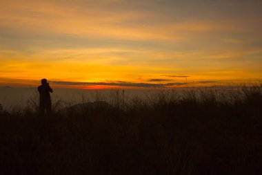 fotoğrafçı silüeti
