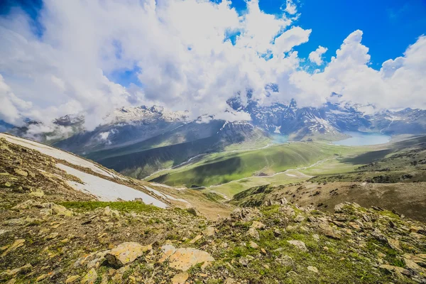 Rocky landscape of with ice peaks — Stock Photo, Image