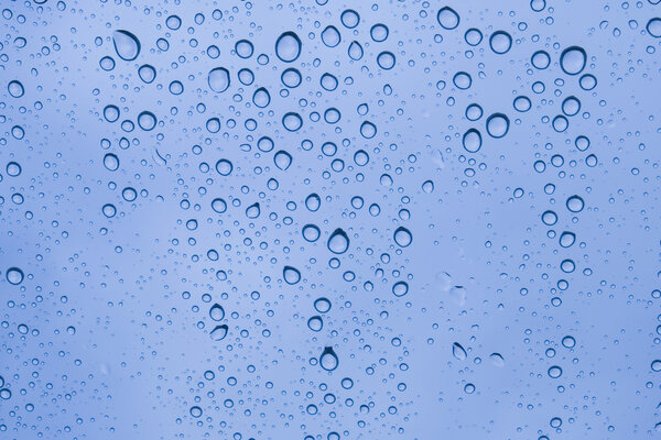 Close-up of water drops on glass surface