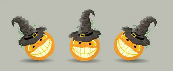 Halloween Pumpa Isolerad Vit Bakgrund Vektorillustration — Stock vektor