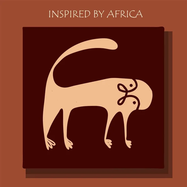 Africké Pozadí Leták Tradičním Grunge Kmenovým Vzorem Konceptuální Design Etnický — Stockový vektor