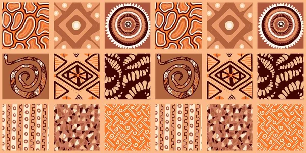 Impressão Africana Padrão Vetorial Sem Emenda Maneira Tradicional Africana Ornamento —  Vetores de Stock