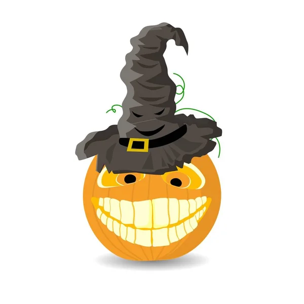 Chapeau Citrouille Dessin Animé Halloween Pour Conception Web Joyeux Halloween — Image vectorielle