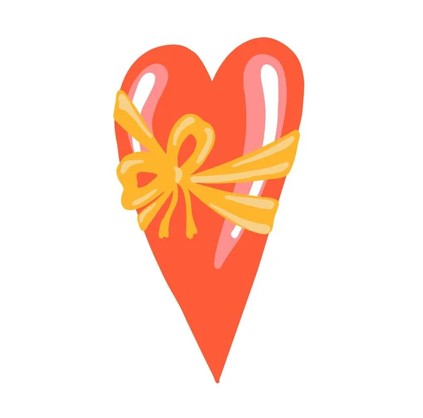 Κόκκινη Καρδιά Φιόγκο Για Ιατρικό Σχεδιασμό Πανό Εορτασμού — Διανυσματικό Αρχείο