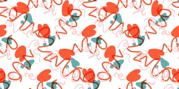 Бесшовный Рисунок Сердцами Предпосылки Дню Святого Валентина Романтический Бесшовный Шаблон — стоковый вектор