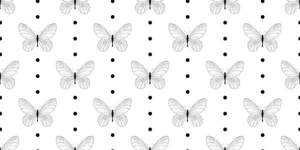 Tarjeta Abstracta Retro Con Estilo Negro Mariposa Moderna Para Diseño — Vector de stock