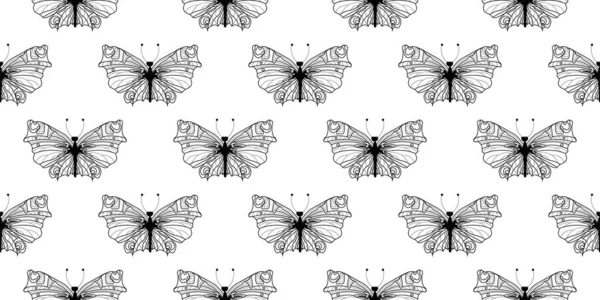 Abstrakter Moderner Schmetterlingsstil Für Tapetendesign Trendiges Japanisches Banner Mit Schwarzem — Stockvektor