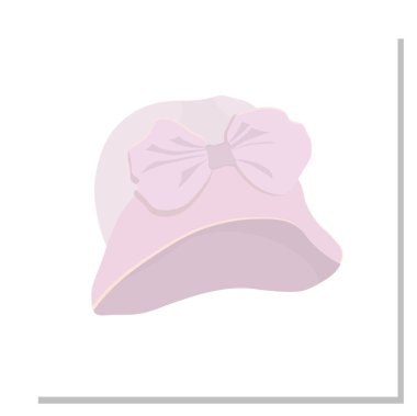 Kadın çocuk şapkası. Kızlar için yaz şapkası. Sanat devri yeni moda kostüm..