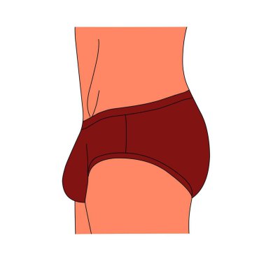 Erkek gövdesi. Mayolu ya da iç çamaşırlı bir adam. Plaj tatili ve vücut bakımı konsepti. Erkek iç çamaşırı..