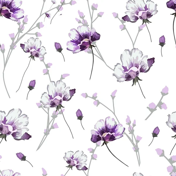 Patrón Floral Floral Formas Florales Modernas Patrón Sin Costuras Diseños — Vector de stock