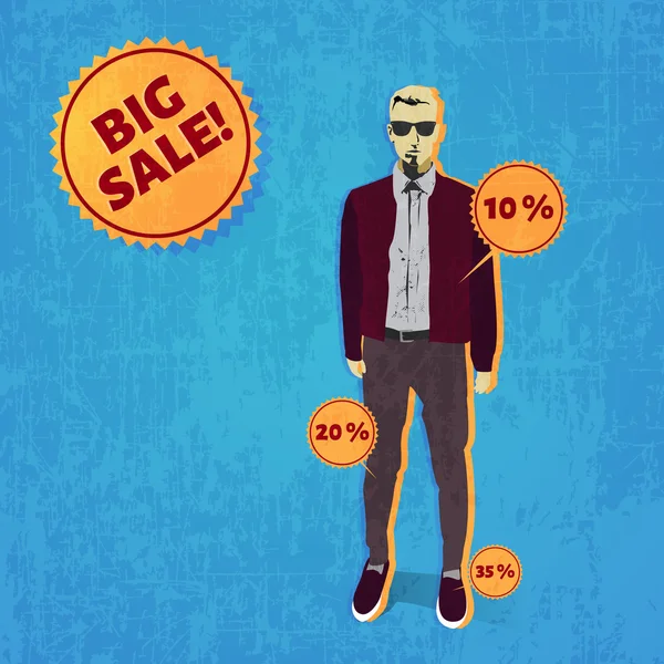 Big sale illustration — Stock Vector