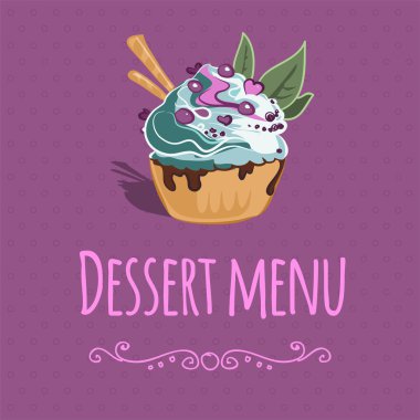 Tatlı menüsü ile cupcake