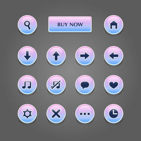 düğme kümesi Web elemanları vektör