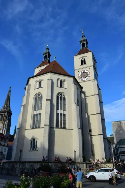 Kijk Historische Stad Van Regensburg Beieren Duitsland — Stockfoto