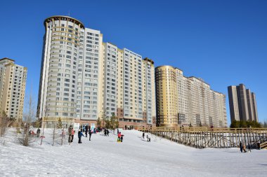 Görünümünde Astana, Kazakistan, Expo 2017 dizi başkenti