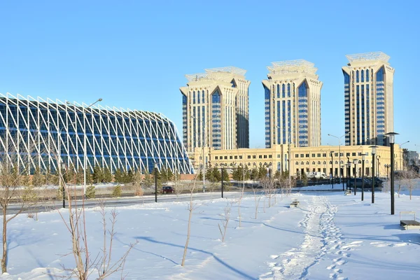 Vista Inverno Astana Capital Cazaquistão Sede Expo 2017 — Fotografia de Stock