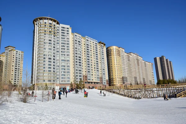 Vista Inverno Astana Capital Cazaquistão Sede Expo 2017 — Fotografia de Stock