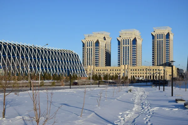 Winterblick Astana Der Hauptstadt Kasachstans Gastgeber Der Expo 2017 — Stockfoto