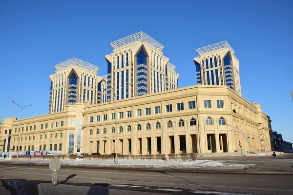 Χειμερινή Θέα Στην Αστάνα Πρωτεύουσα Του Καζακστάν Οικοδεσπότης Της Expo — Φωτογραφία Αρχείου